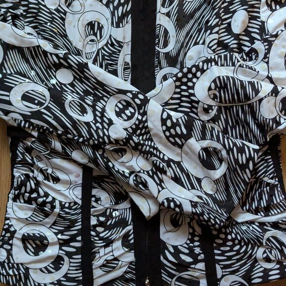 VTG BnW Abstract Print Jacket - Picture 10 of 11